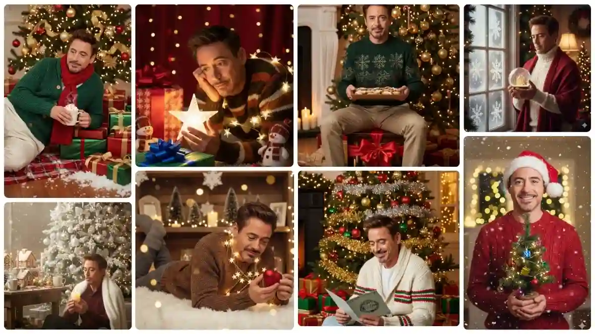 Gemini Christmas Prompt with Robert Downey Jr
