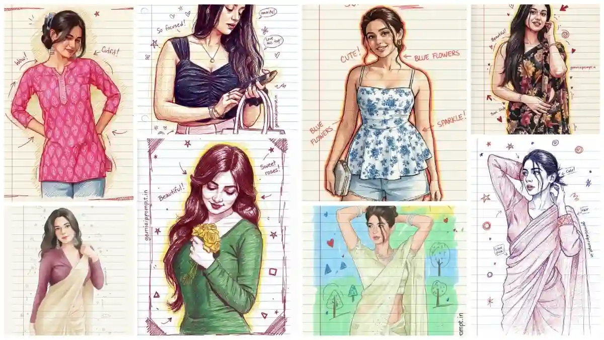 Notebook Doodle Portrait Prompt