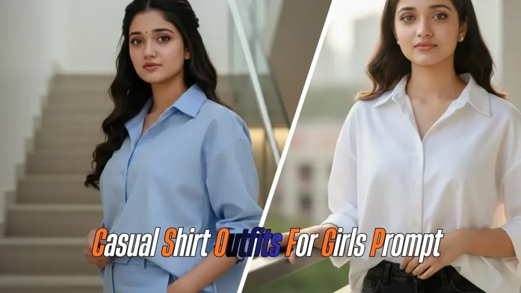 Casual Shirt Outfits For Girls Prompt