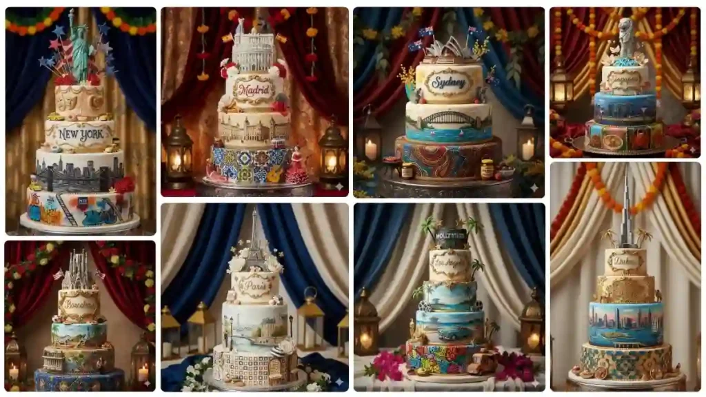 Celebration Cake City Image Prompt