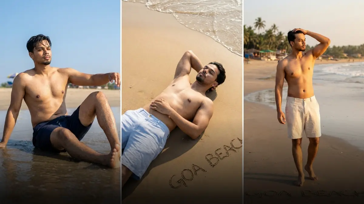 Goa Beach Photo Poses Single Boy