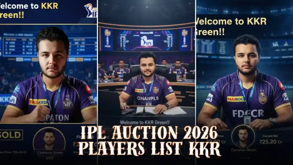 IPL Auction 2026 Players list KKR
