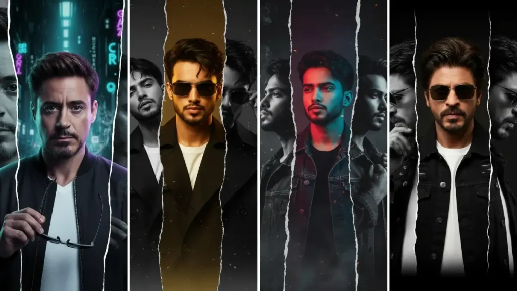 Paper Split Portrait Prompt for Boy