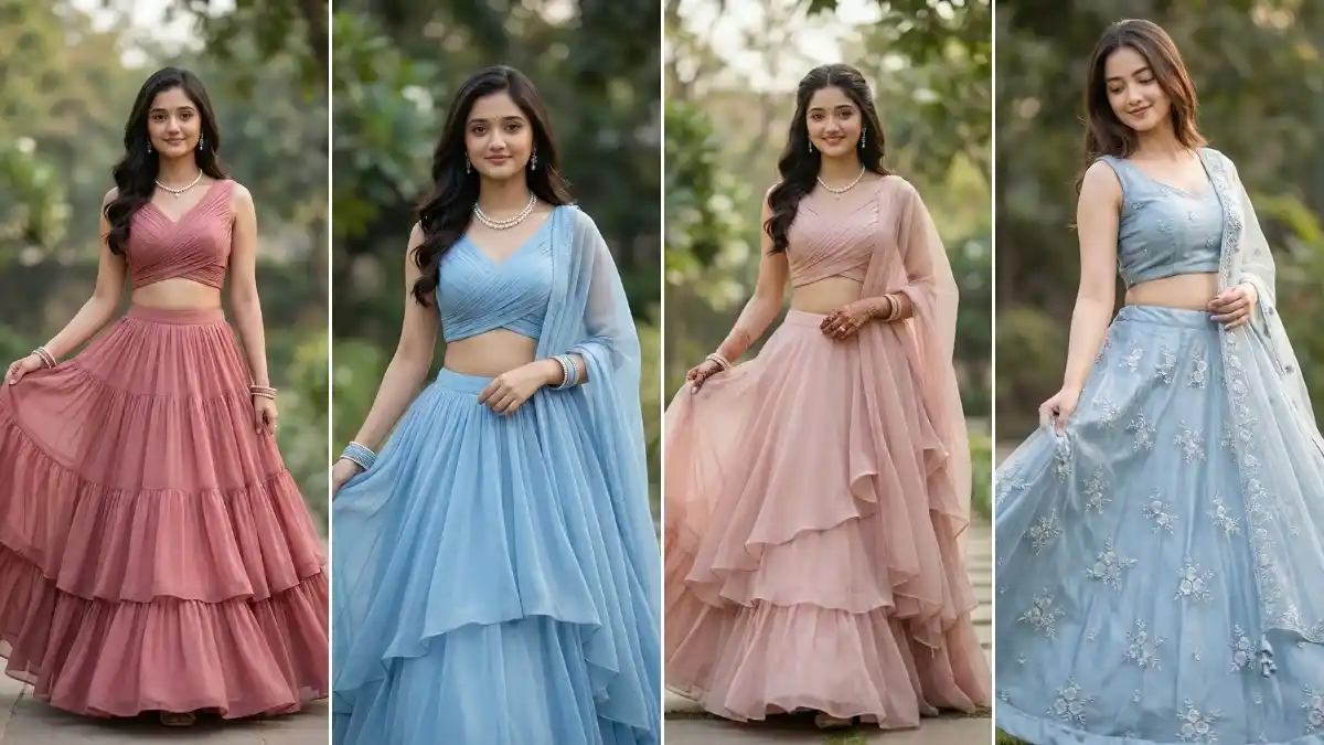 Stylish Indian Girl Lehenga Prompts