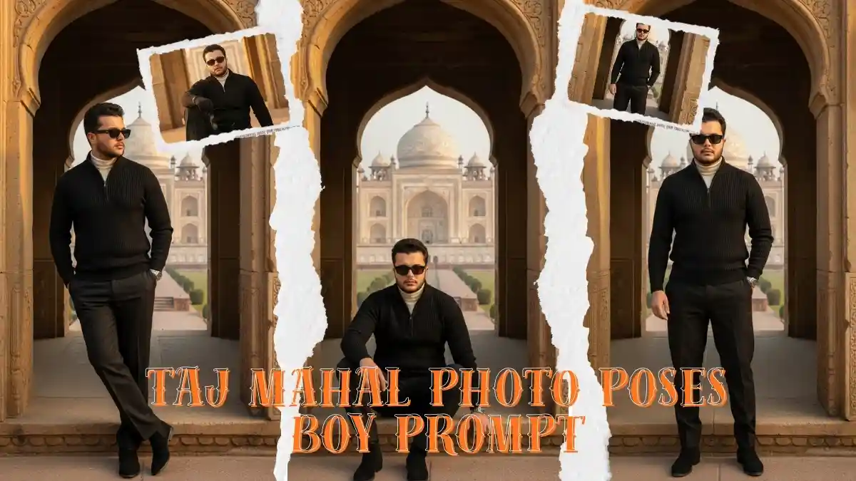 Taj Mahal Photo Poses Boy Prompt
