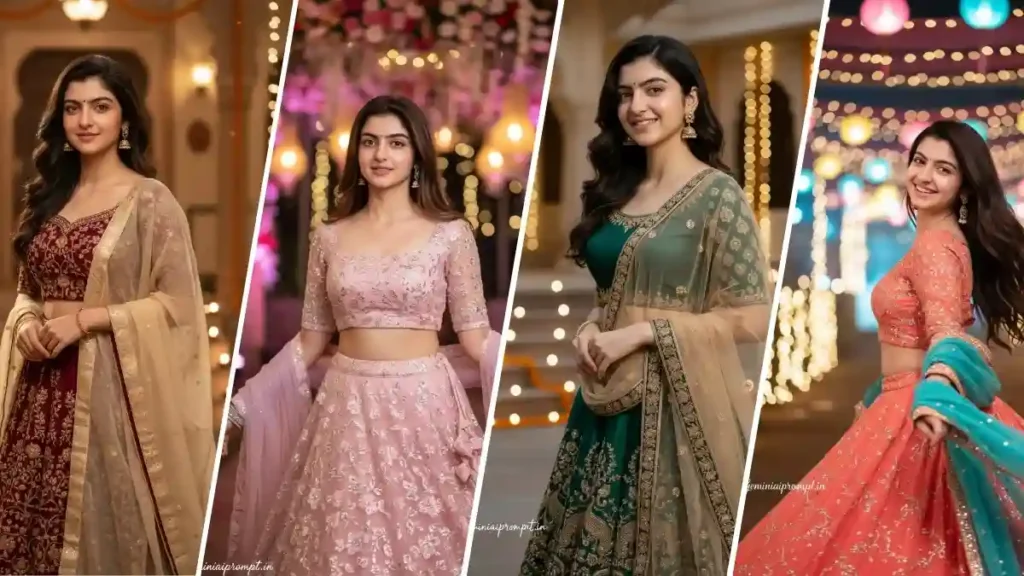 12 Lehenga Photo Pose Girl Google Gemini Ai Prompt
