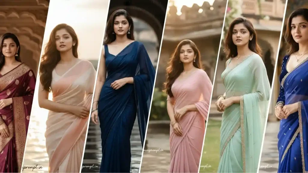 Gemini AI Prompts for Luxury Cinematic Saree Designs
