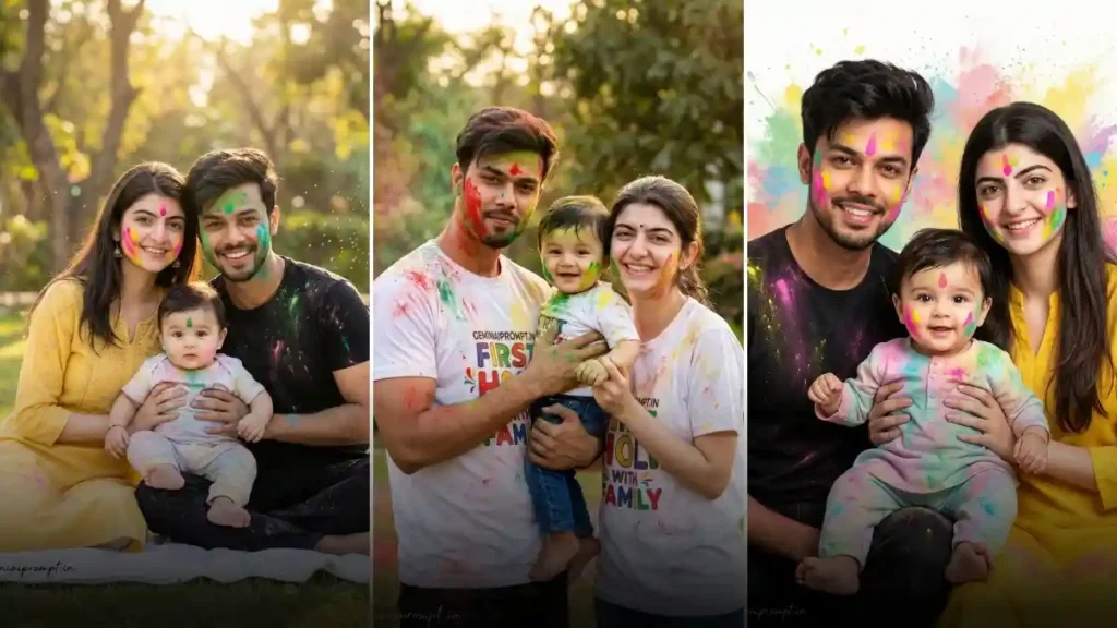 Best Holi Prompts For Cute Family
