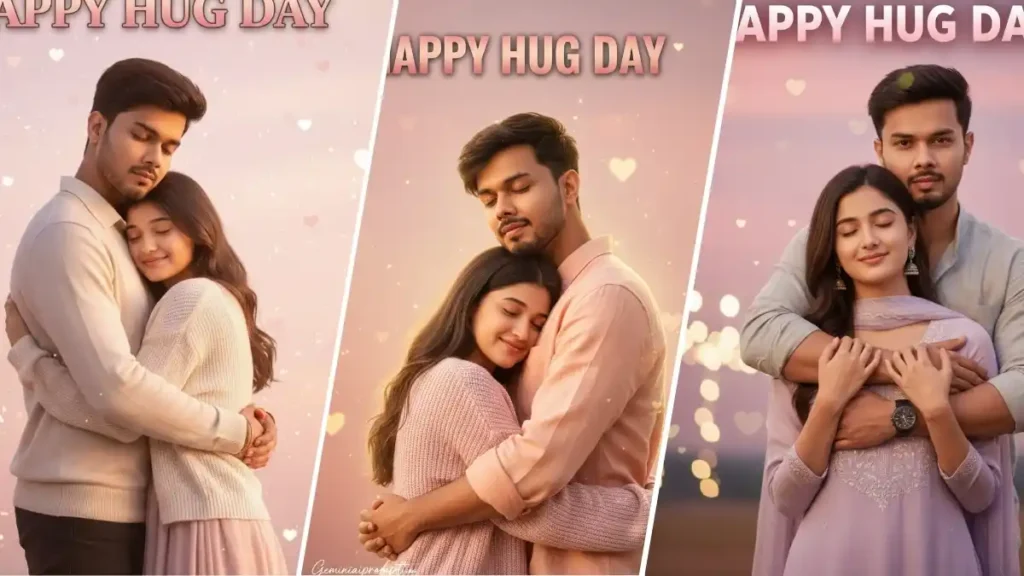 Happy Hug Day Photo Editing Prompt