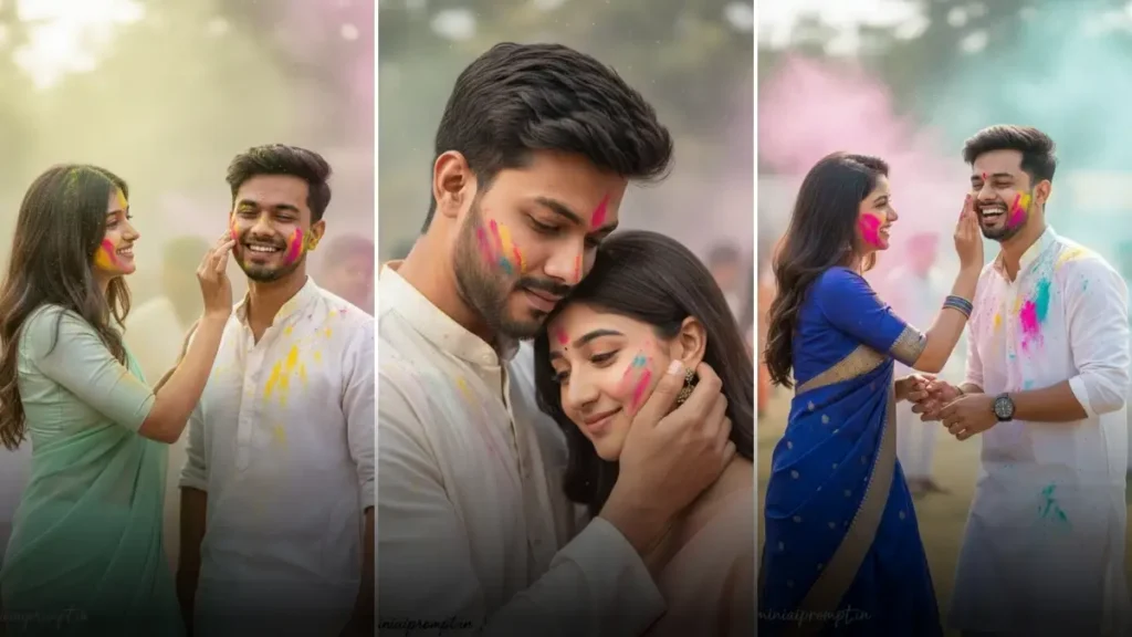 Holi Couple Photo Editing Prompts