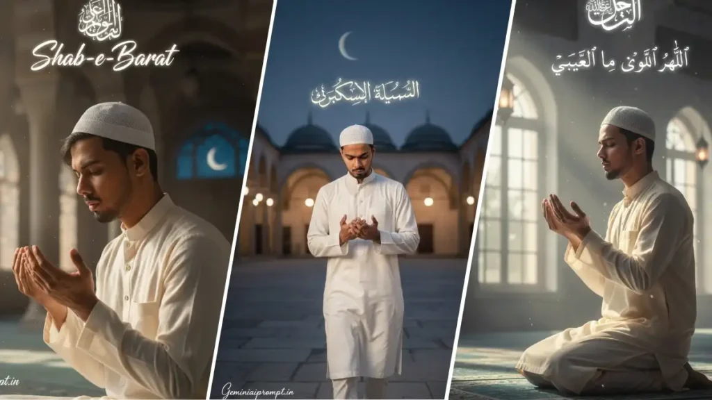 Shab E Barat Mubarak Photo Editing Prompt