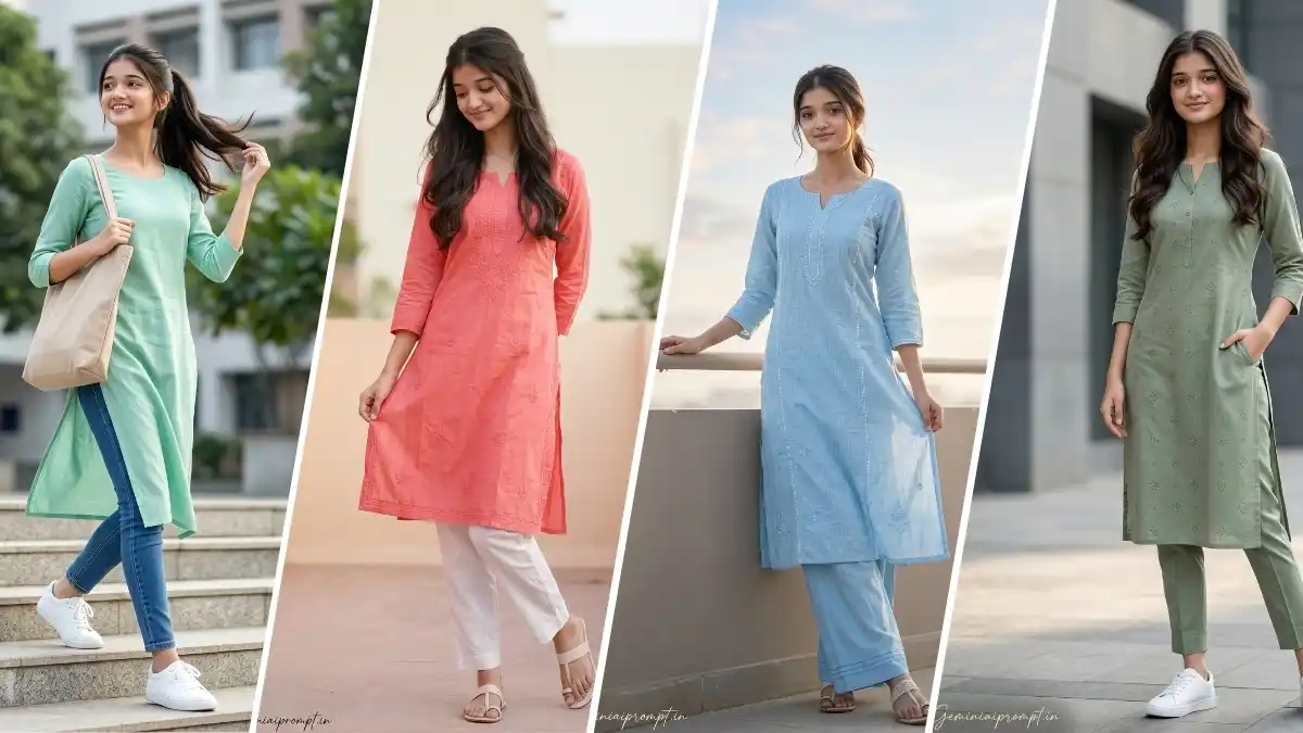 Gemini AI Prompts to Create Stylish Indian Girls in Kurtis