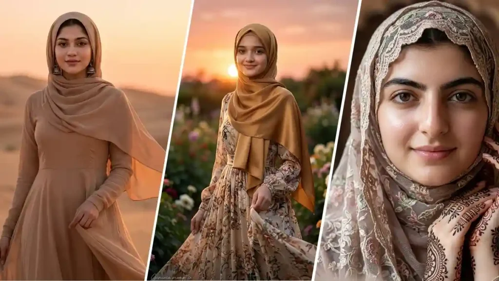 Gemini AI Muslim Hijab Girl Women Photo Prompts