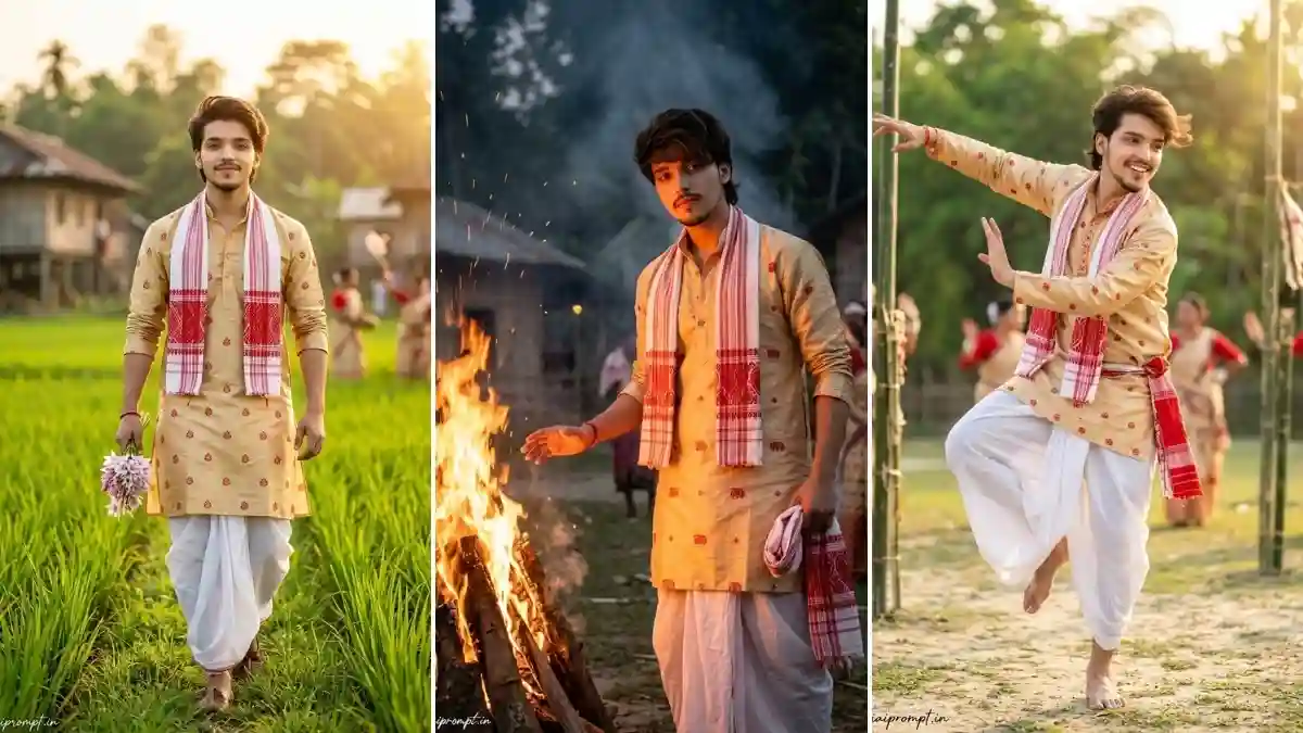 Gemini Bohag Bihu Photo Ai Prompt
