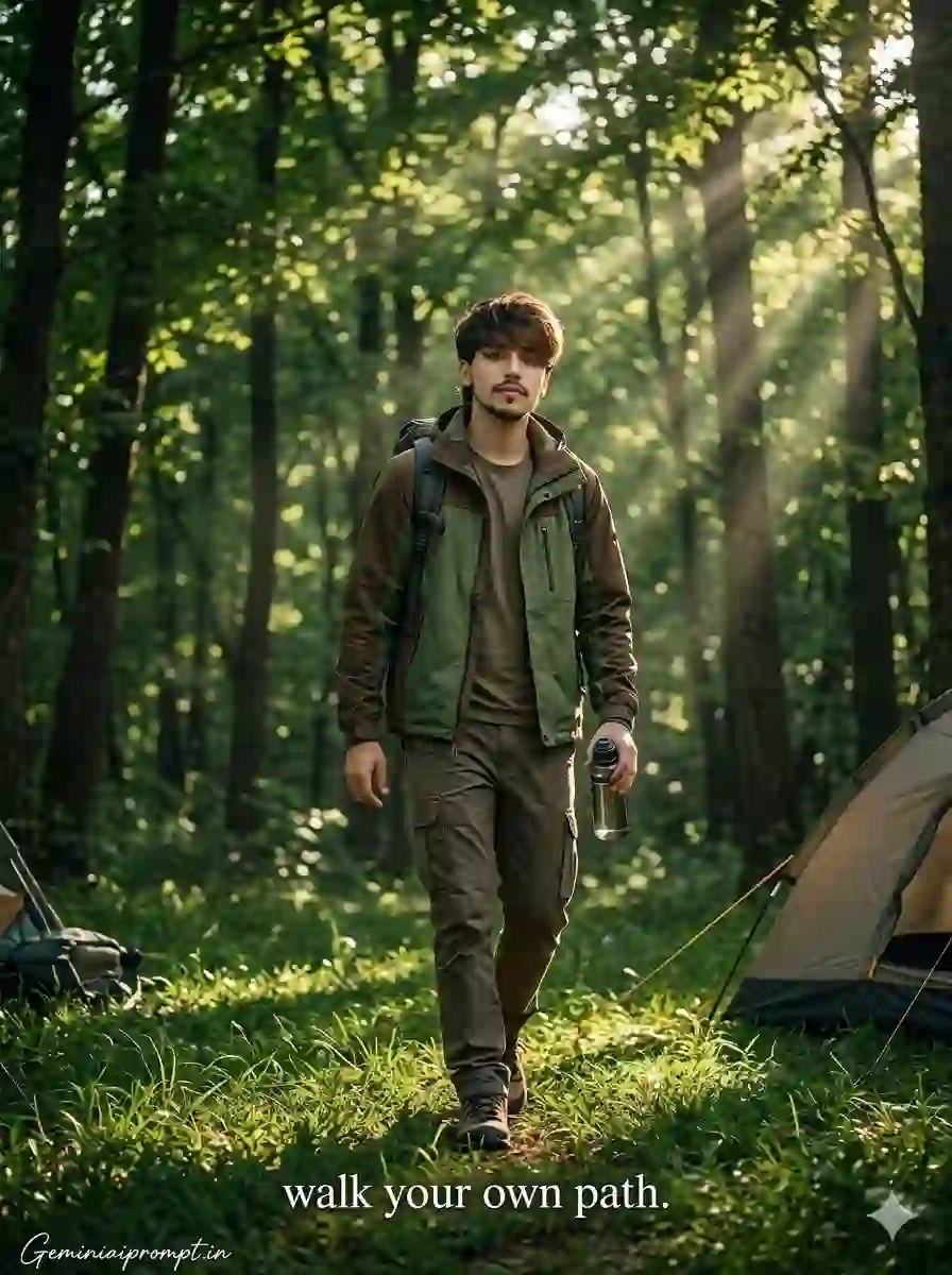 Best Camping Photo Ai Prompt Dramatic Lighting Scene