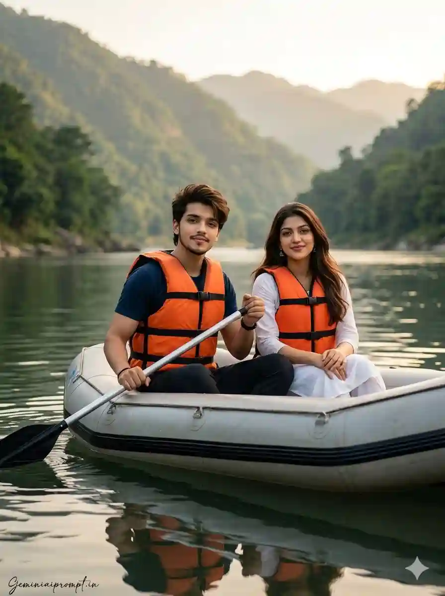 River Rafting Photo Prompt Create Hollywood-Style Portrait