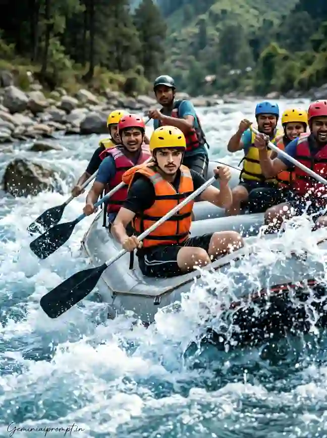 River Rafting Photo Prompt Create Hollywood-Style Cinematic