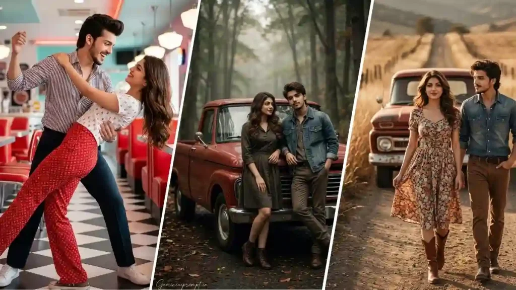 Retro Syle Vintage Couple Photo Editing Prompts